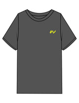 The Womens Heavyweight Tee - Coal Stone - Whit At Home - Left Chest & Center Back - Printed - Lime