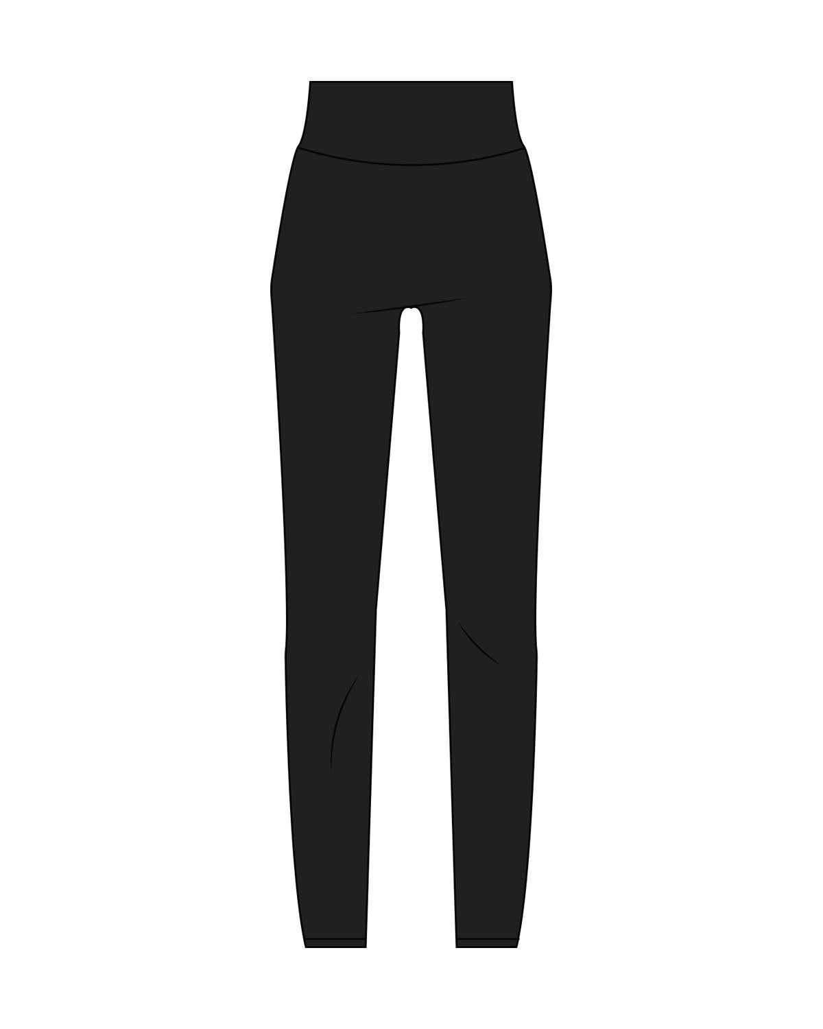 The Basic Legging - Black - StarCore - Center Back - Printed - Taupe
