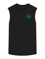 The Mens Classic Tank - Black - Rebel Ride - Left Chest Icon - Printed - Blue