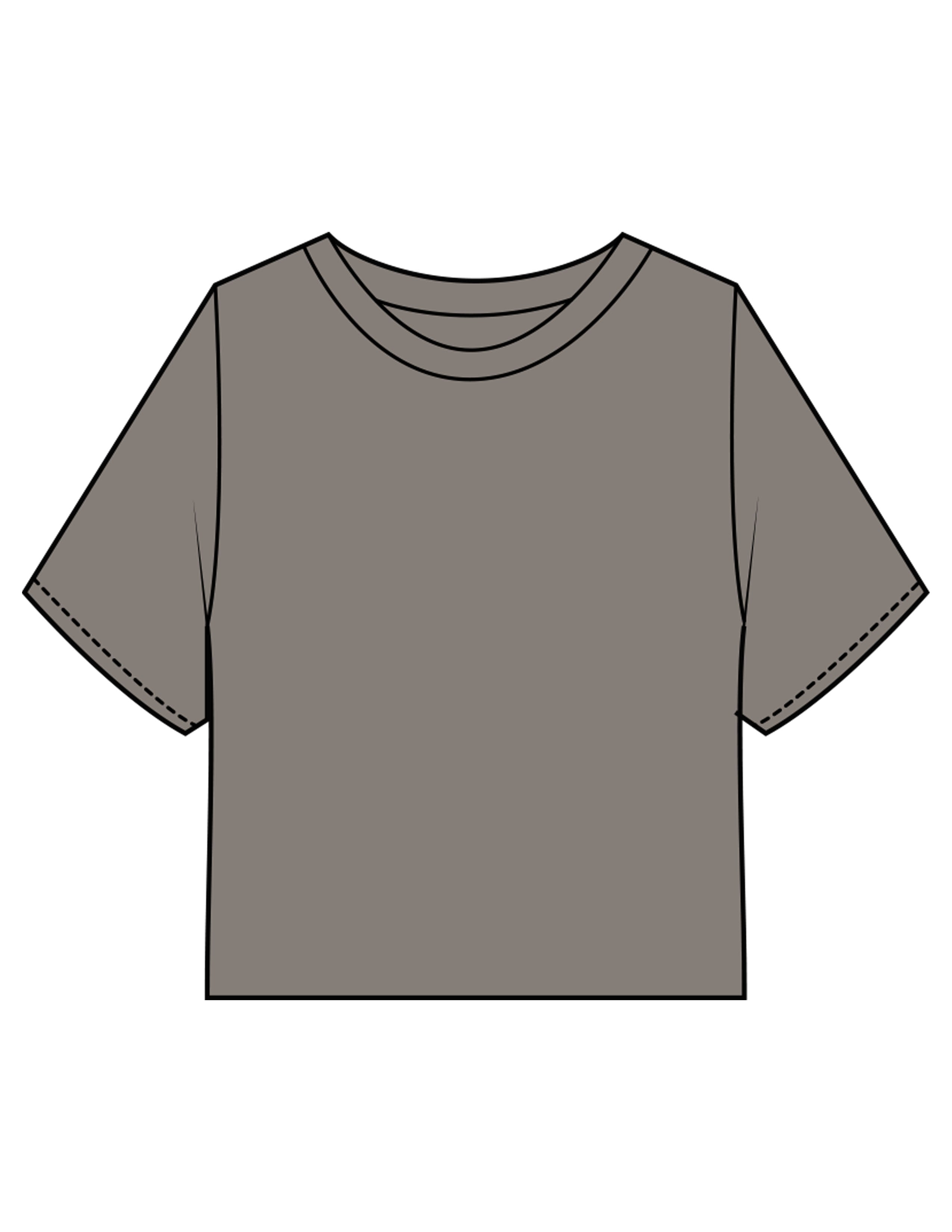 The Heavyweight Crop Tee - Washed Gray - Movement Pilates Buffalo - Back Stacked - Printed - Black