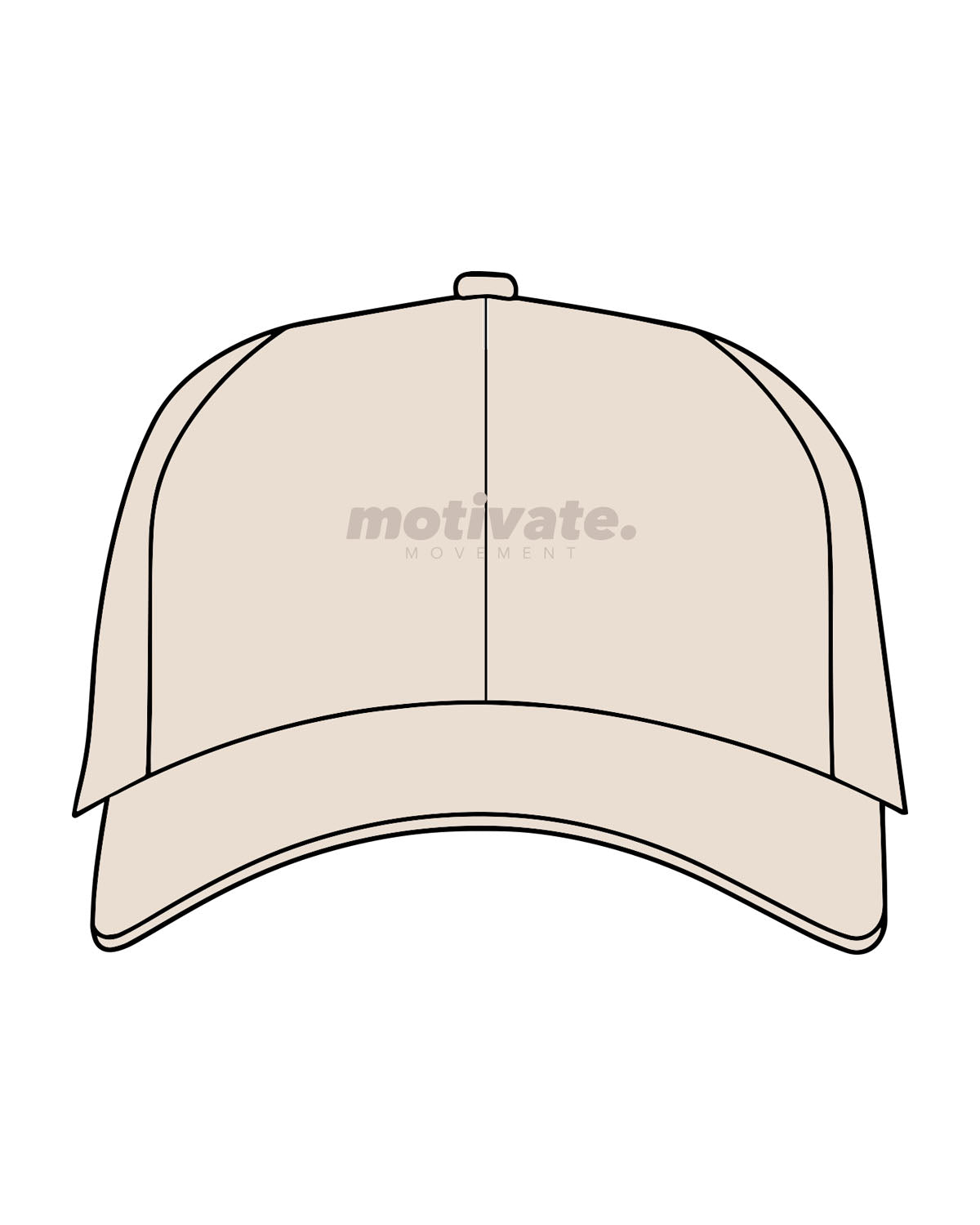 The Dad Hat - Stone - Motivate Movement - Center Crown Stacked - Embroidered - Tone on Tone