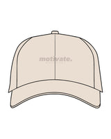 The Dad Hat - Stone - Motivate Movement - Center Crown Stacked - Embroidered - Tone on Tone
