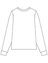 The Mens Long Sleeve - White - Fine Core Pilates - Left Chest Stacked - Printed - Black