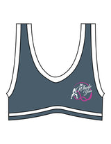 The Piped Bra - Petrol Blue - The Whole You Wellness - Left Chest - Printed - Full Color