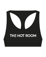 The Racer Bra - Black - The Hot Room - Center Chest - Printed - White