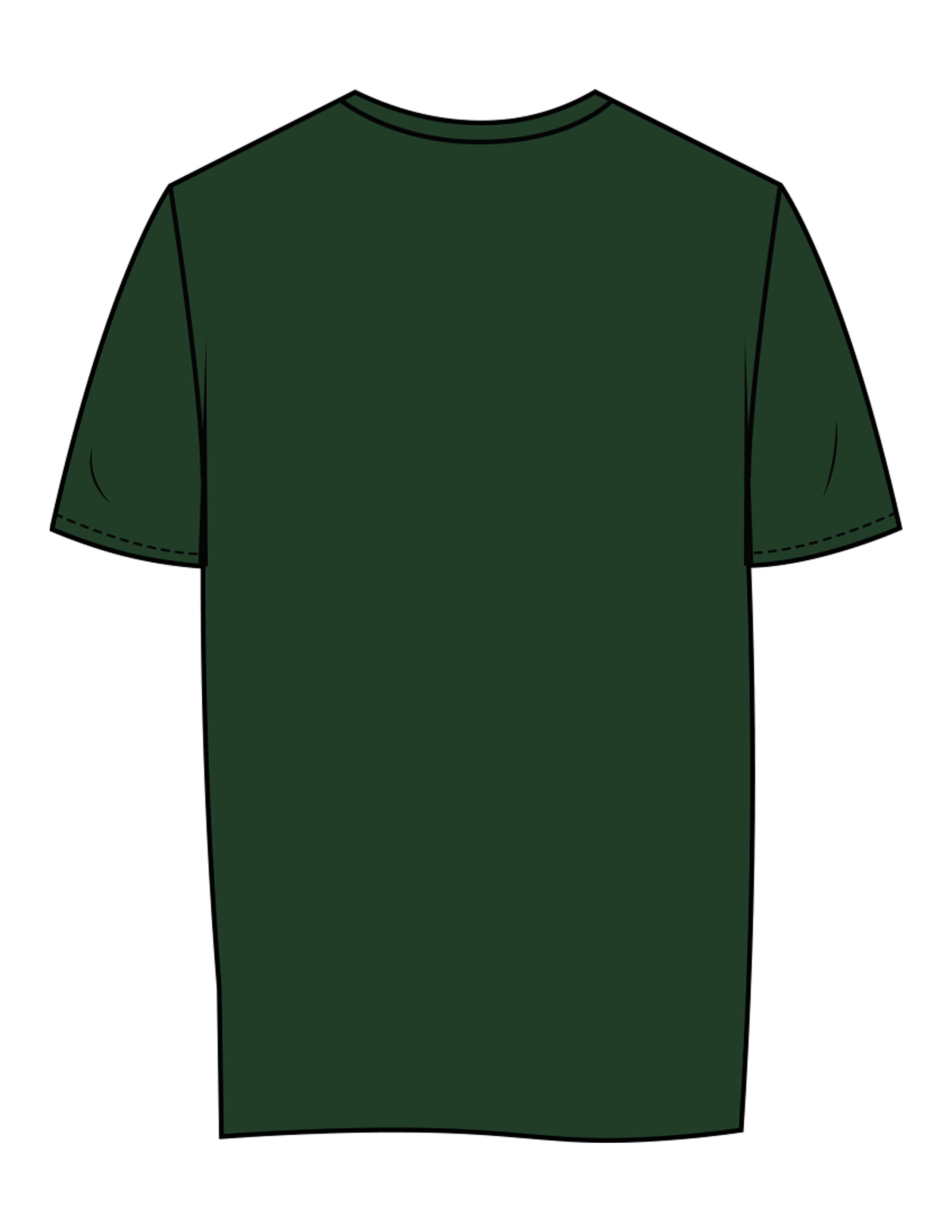 The Womens Tee - Forest - Marty's Matcha - Left Chest Round - Printed - Cream