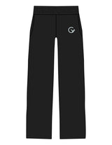 The Straight Leg Sweatpant - Black - Movement With Chels - Left Leg - Printed - Light Blue