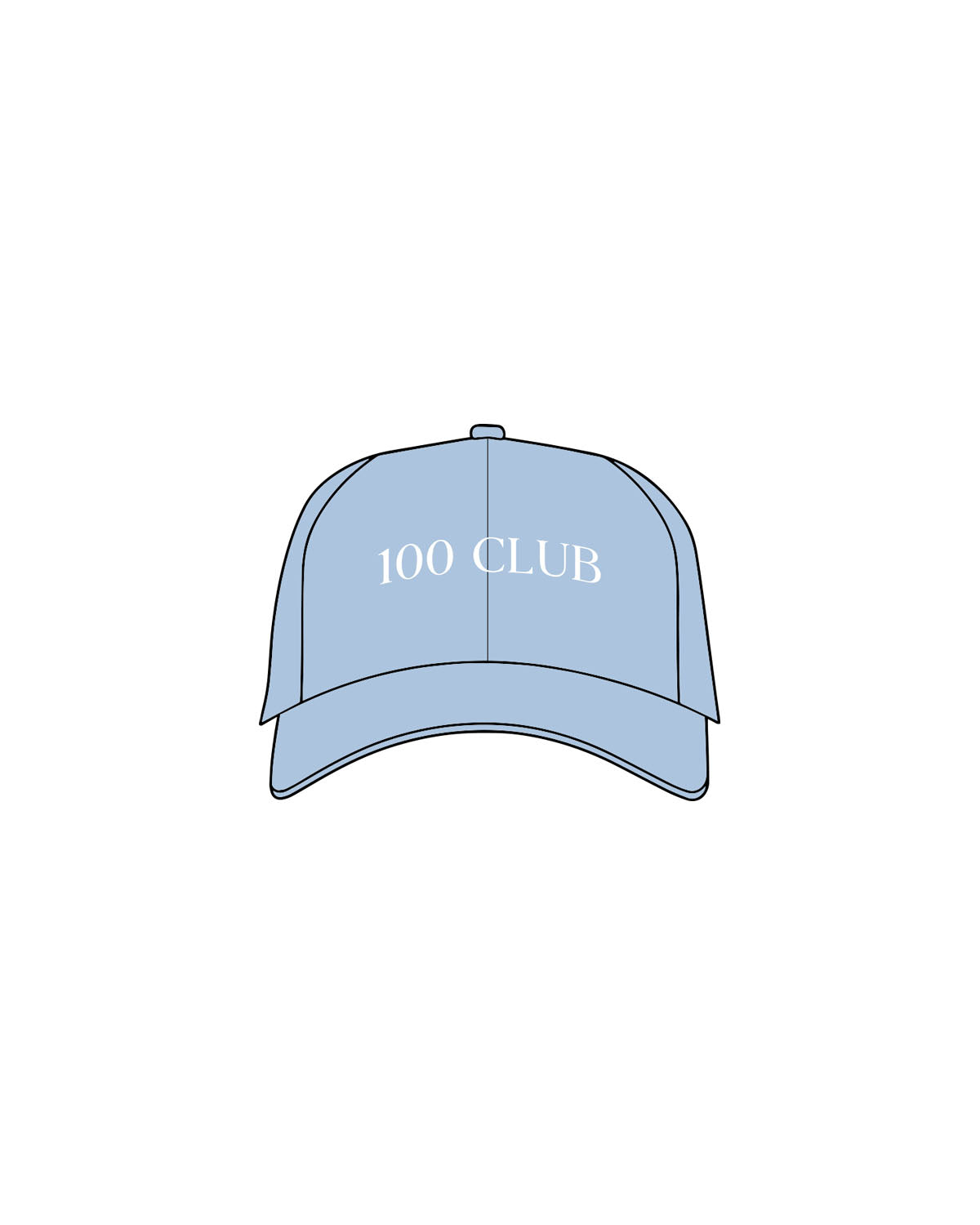 The Dad Hat - Sky - Mantra - Center Crown & Back Panel - Embroidered - White