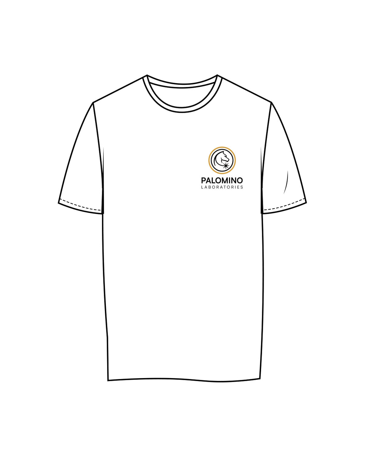 The Womens Tee - White - Palomino Labs - Left Chest - Printed  - Full Color