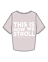 The Crop Tee - Orchid - Fit 4 Mom North County Inland - Left Chest & Back Stacked - Printed - White