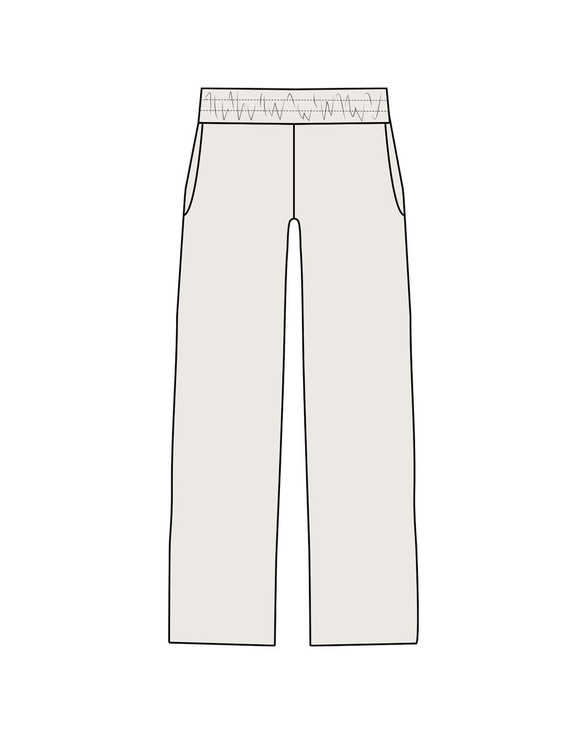 The Mens Straight Leg Sweatpants - Bone - Melt Hot Pilates - Right Back Pocket - Printed - Pink