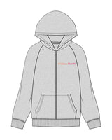 The Mens Zip Hoodie - Heather - Slow Burn - Left Chest & Back Stacked - Full Color