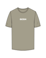 The Mens Tee - Eucalyptus - Sesh Studio - Center Chest & Center Back Logo - Printed - White