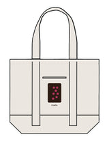 The Contrast Tote Bag - Natural / Natural - Barnes. The Label - Center Body Stars - Printed - Full Color
