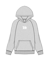 The Mens Hoodie - Heather - Alpha Fit - Chest Center Stacked - White