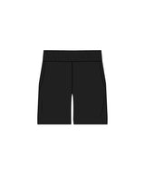 The Mens Swim Short - Black - NSpiers - Back Right Leg - Printed - White