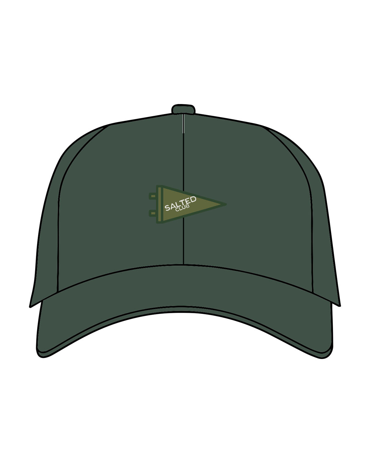 The Dad Hat - Spruce - Salted Club - Center Crown - Embroidered - Full Color