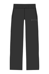 The Straight Leg Sweatpant - Black - Forma Haus - Left Leg - Embroidered - White