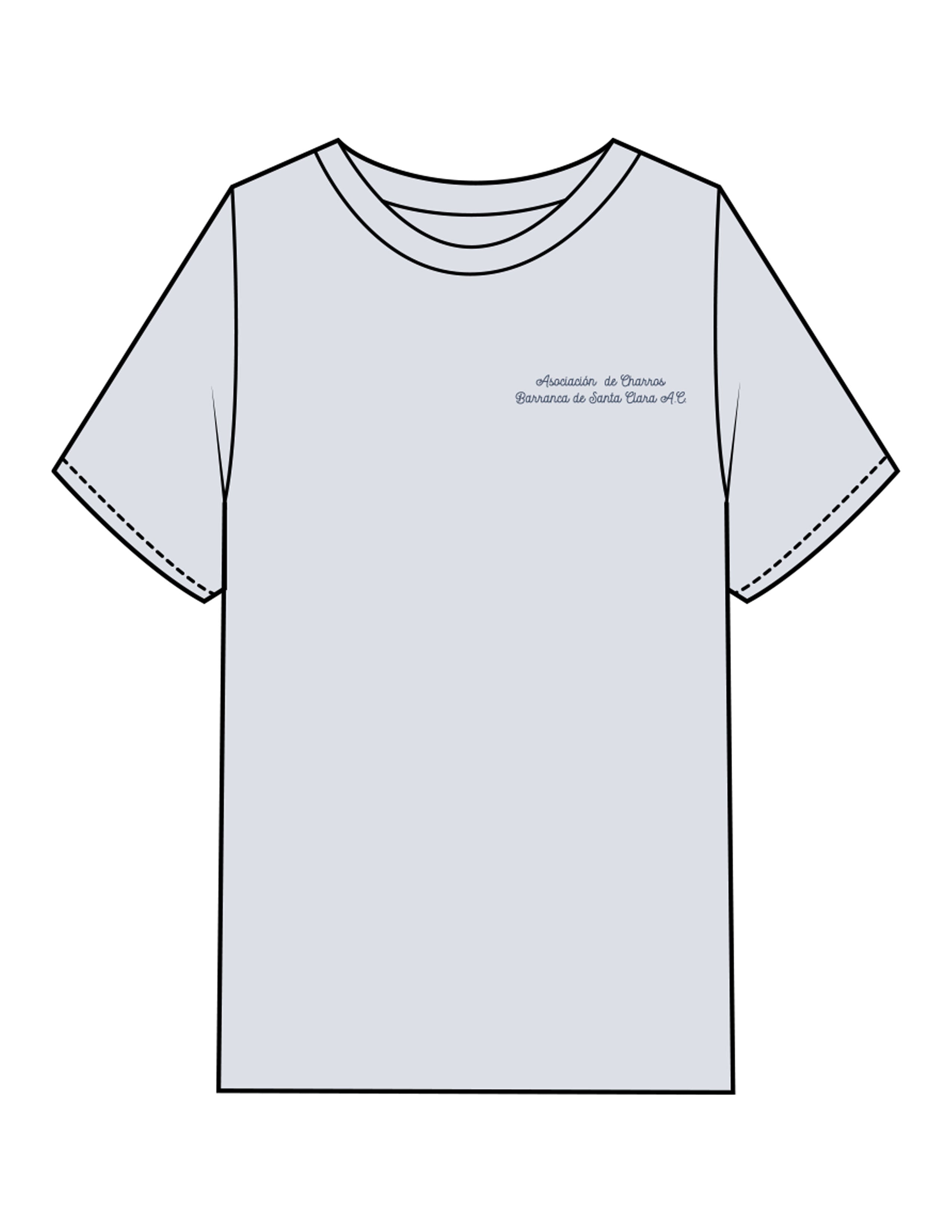 The Mens Heavyweight Tee -  Washed Powder - VCC - Left Chest Stacked & Back Image - Printed - Indigo