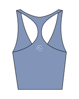The Racer Tank - Mist - Coastal Movement - Center Back - White Printed