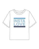 The Boxy Crop Tee - Off White - Instaphysiques - Center Chest Stacked - Full Color