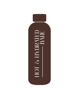 The Water Bottle - Coffee - Bare Pilates - Center - Printed - White