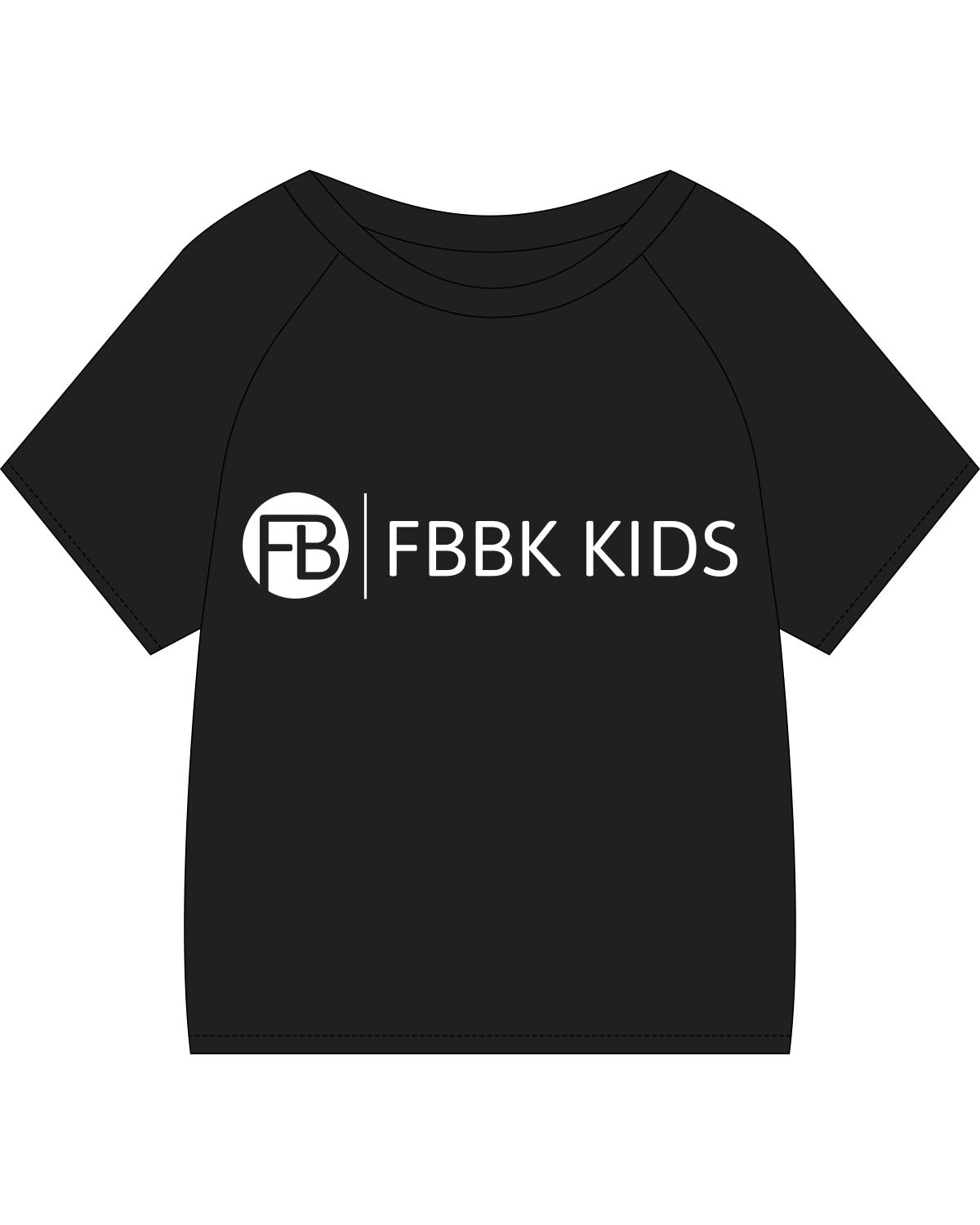 The Kids Tee - Black - Krista - Center Chest - White