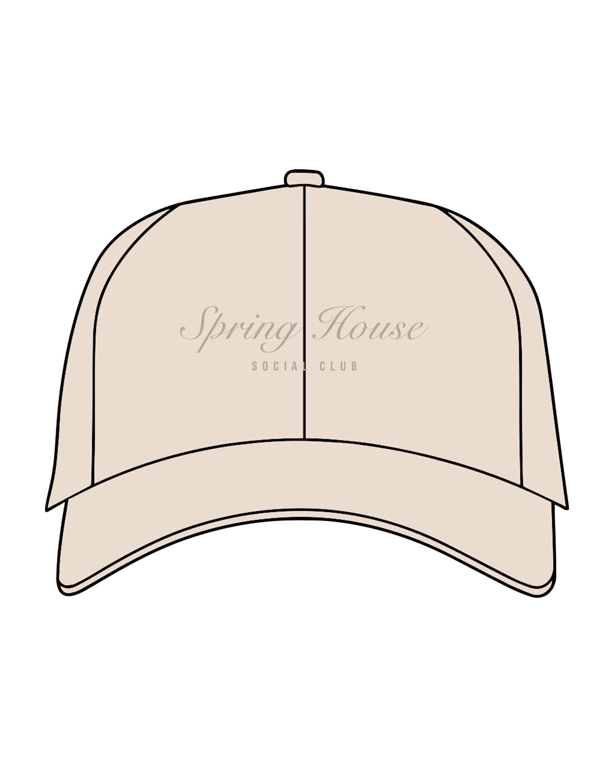 The Dad Hat - Stone - Spring House - Crown Stacked - Embroidered - Tone on Tone