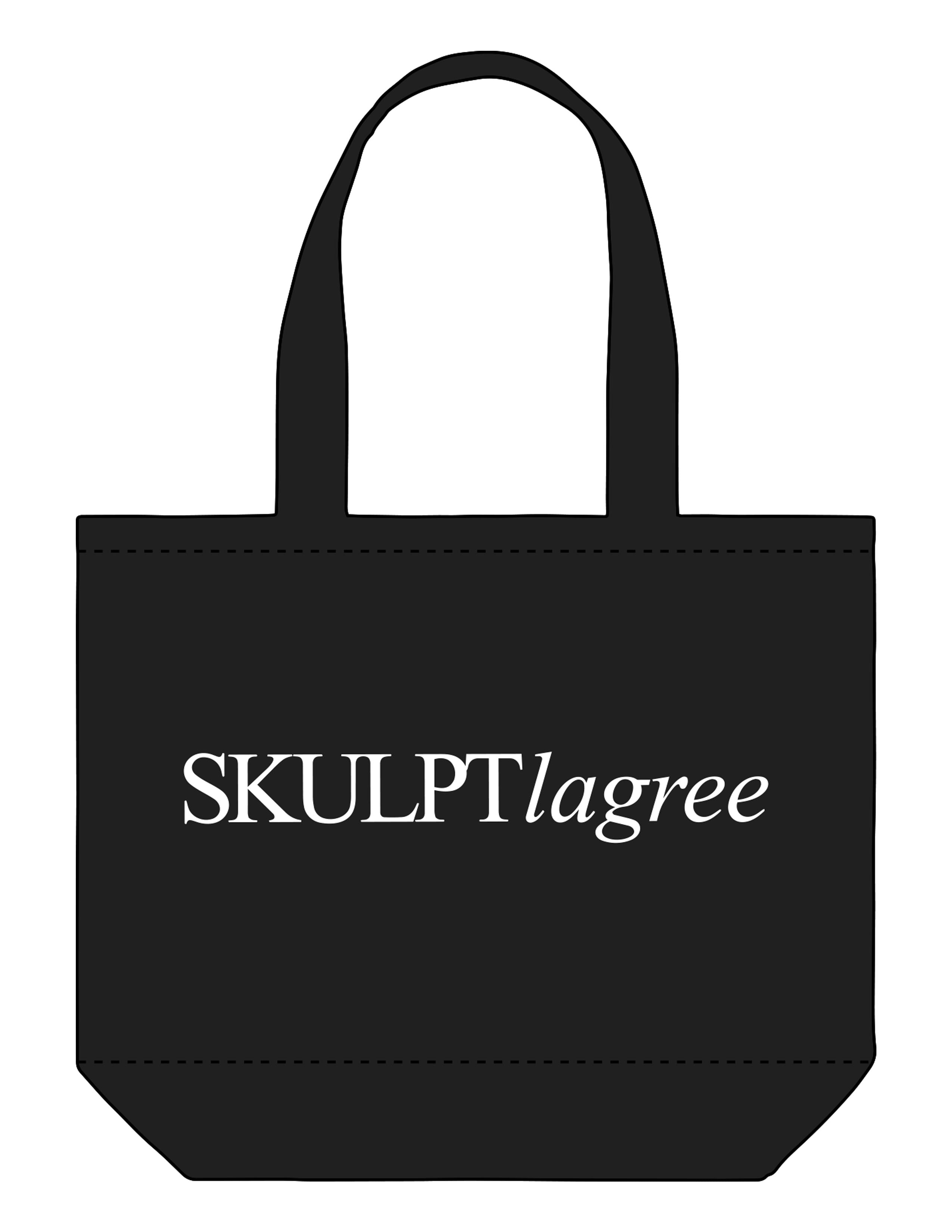 The Tote Bag - Black - Skulpt Lagree - Center Body - Printed - White