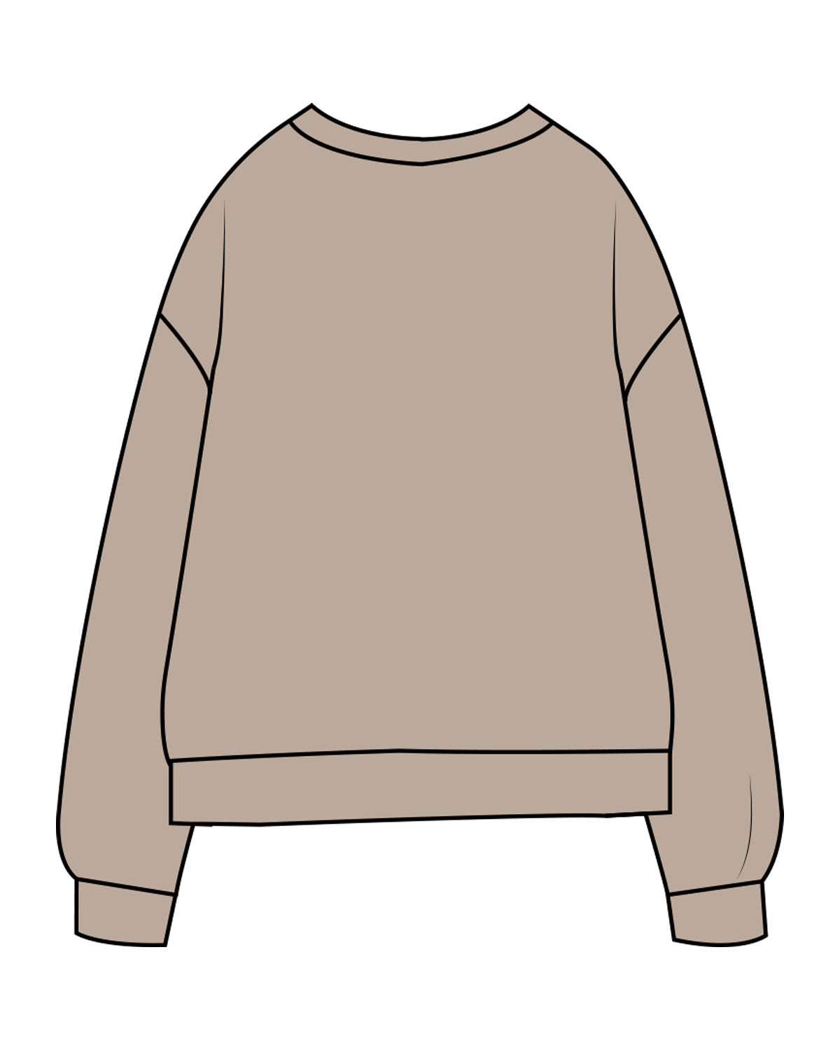 The Midweight Unisex Crewneck - Washed Cement - Lagree Luxe - Left Chest - Printed - Black