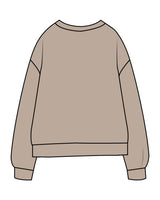 The Midweight Unisex Crewneck - Washed Cement - Lagree Luxe - Left Chest - Printed - Black