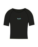 The Short Sleeve Crop - Black - Core (LP) - Center Chest Stacked - "Instuctor" - Printed - Full Color