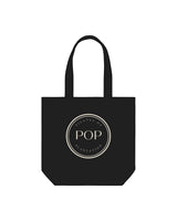 The Promo Tote Bag - Black - Pilates of Plantation - Center - Round Icon - Printed - Cream