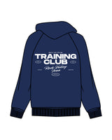 The Mens Classic Hoodie - Cobalt - Pulse 712 - Center Chest - Back Center Stacked - Rock Valley - Printed - White