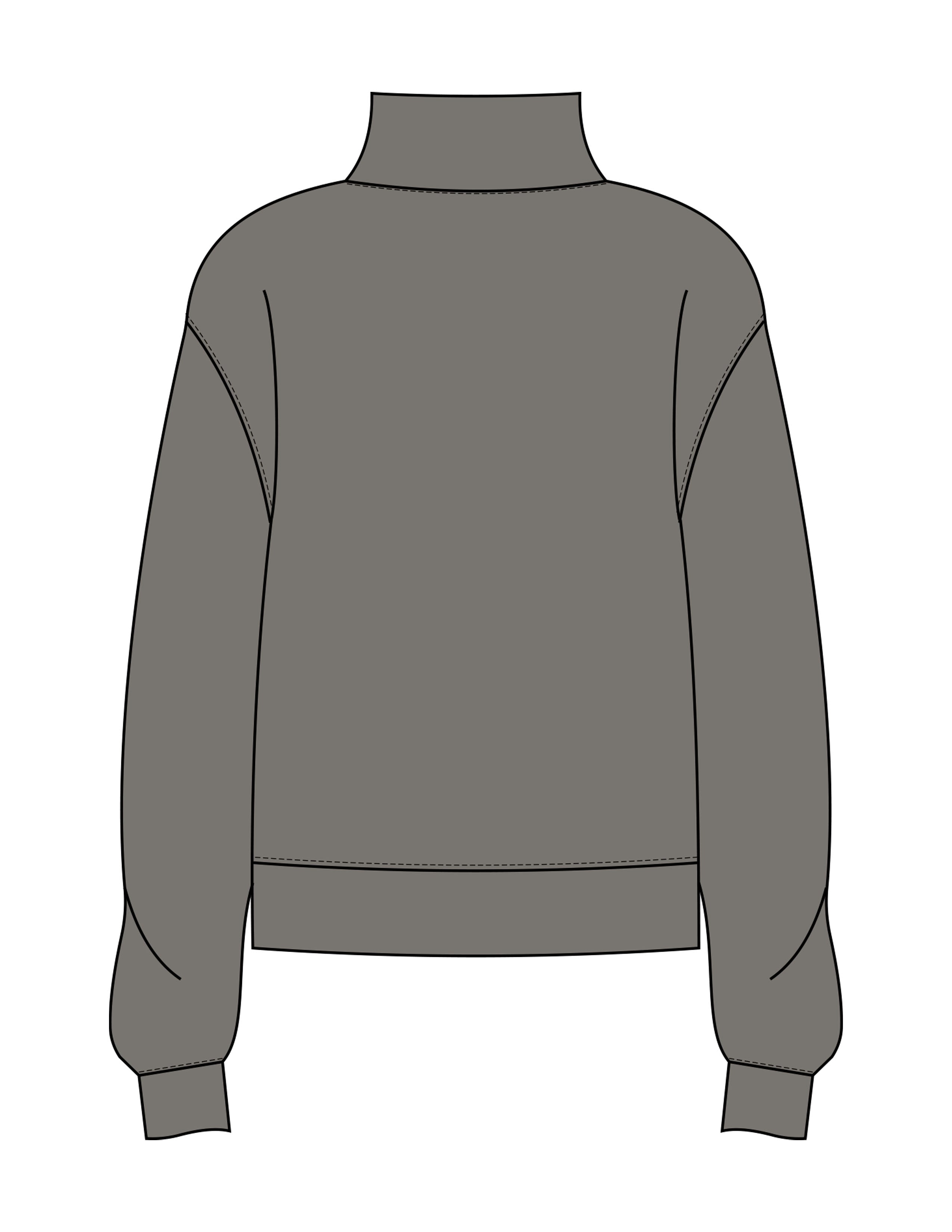 The Womens 1/4 Zip - Washed Gray - Fit 5 - Left Chest Stacked - Embroidered - Off White
