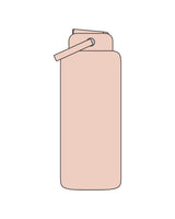 The Wide Mouth Water Bottle - Pink - Skulpt Lagree - Center Body - Printed - Black