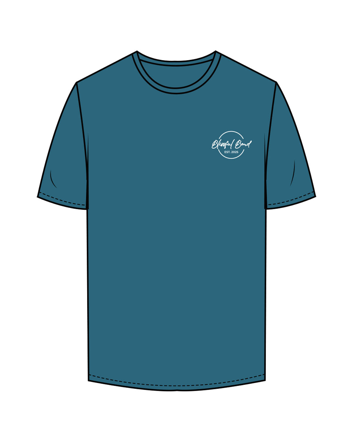 The Womens Tee - Atlantic - Blissful Bond - Left Chest Round - Back Full Center - Printed - Full Color