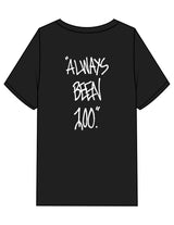 The Mens Heavyweight Tee - Black - 1800-SF - Center Chest & Back Stacked - Printed - White