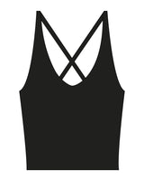 The Sporty Strappy Tank - Black - Core Reform - Center Back - Printed - White
