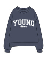 The Classic Crewneck - Petrol - YP - Center Chest Stacked & Back Neckline Center - White