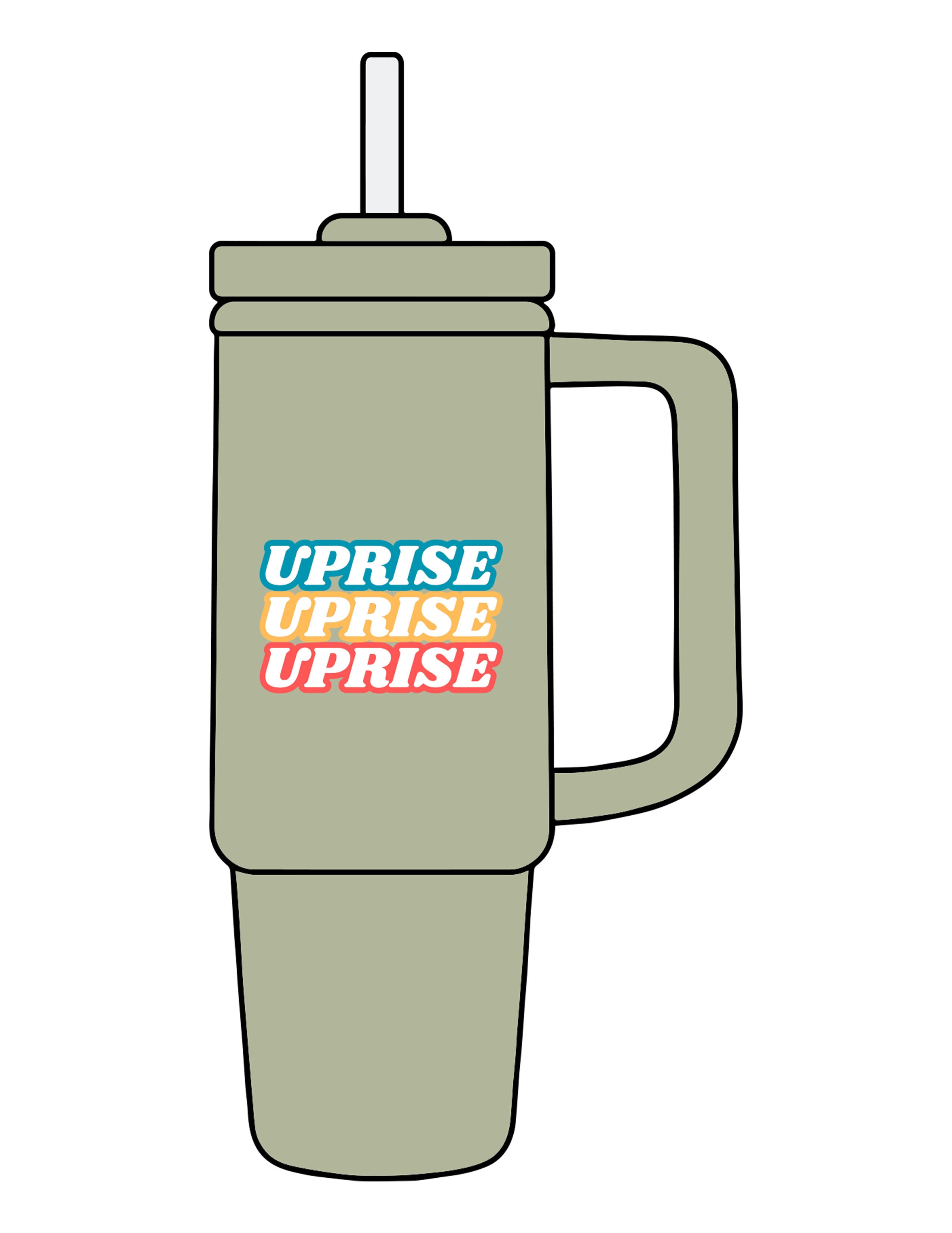 The Tumbler Cup - Pistachio - Uprise Hot Yoga - Center Body Stacked - Printed - Full Color