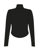 The 3/4 Crop Zip Jacket - Black - Dose - Left Chest Stacked - Printed - White