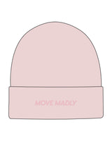 The Beanie - Pink - Move Madly - Center Brim - Embroidered - Tone on Tone