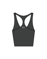 The Racer Tank - Pebble - Core Collective - Center Chest & Back - White