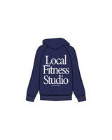 The Mens Hoodie - Cobalt - Local Lagree - Left Chest Stacked & Center Back - Printed - White