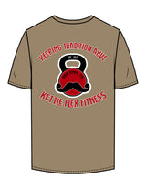 The Mens Tee - Sand - KettleFlex - Center Chest & Back Stacked - Printed - Full Color