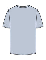 The Mens Tee - Powder - Zenwise - Left Chest Stacked - Printed - White