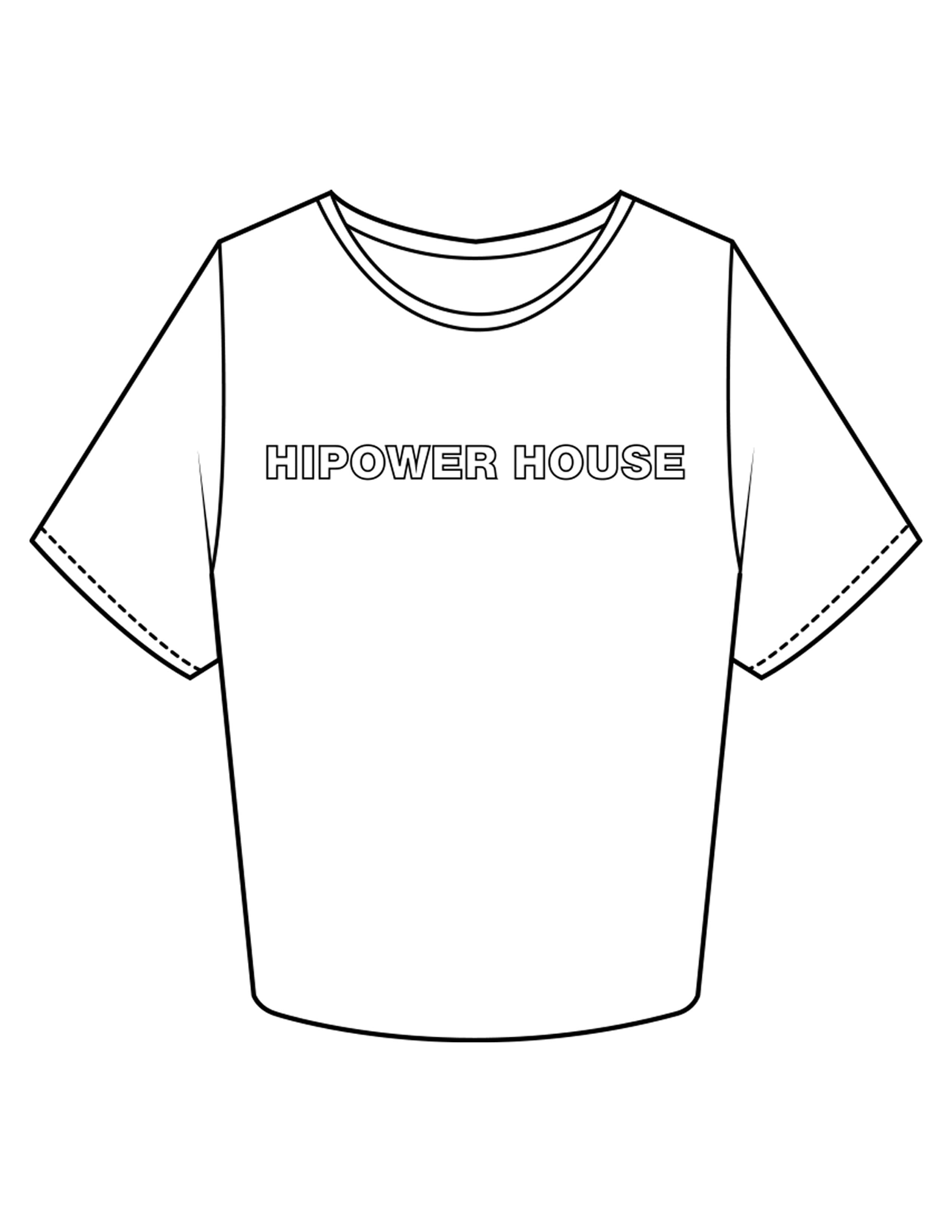 The Crop Tee - White - Hi Power - Center Chest & Back Stacked - Printed - Black