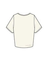 The Crop Tee - Off White - Scorch Fitness - Left Chest & Back Bottom Right - Embroidered - Full Color