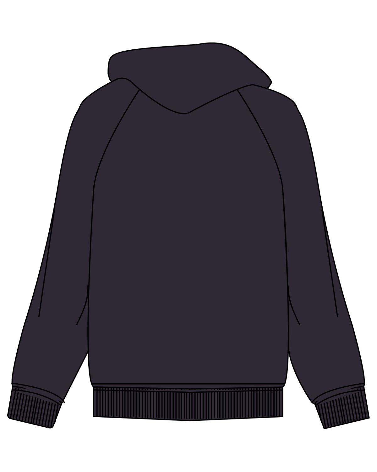 The Mens Hoodie - Ink - SOUL YOGA - Front Bottom Left - Embroidered - Off White